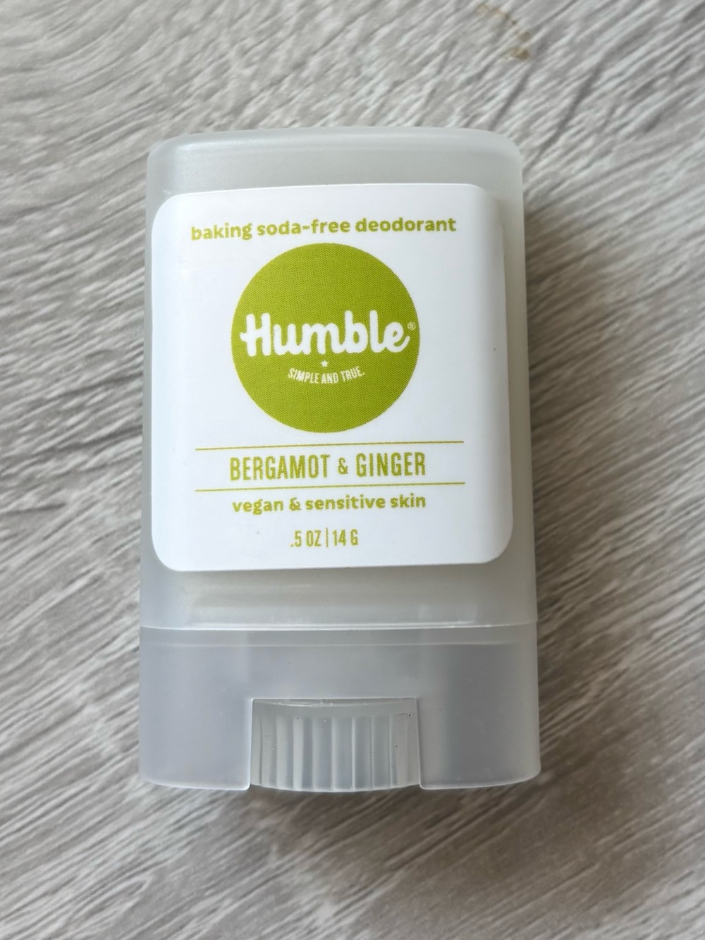 Humble Bergamot & Ginger Baking Soda-Free Deodorant - White/Green